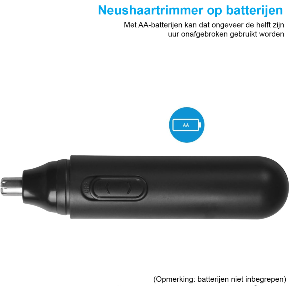 Professionele neus- en oortrimmer voor mannen en vrouwen, waterbestendig met dubbelzijdig snijblad
