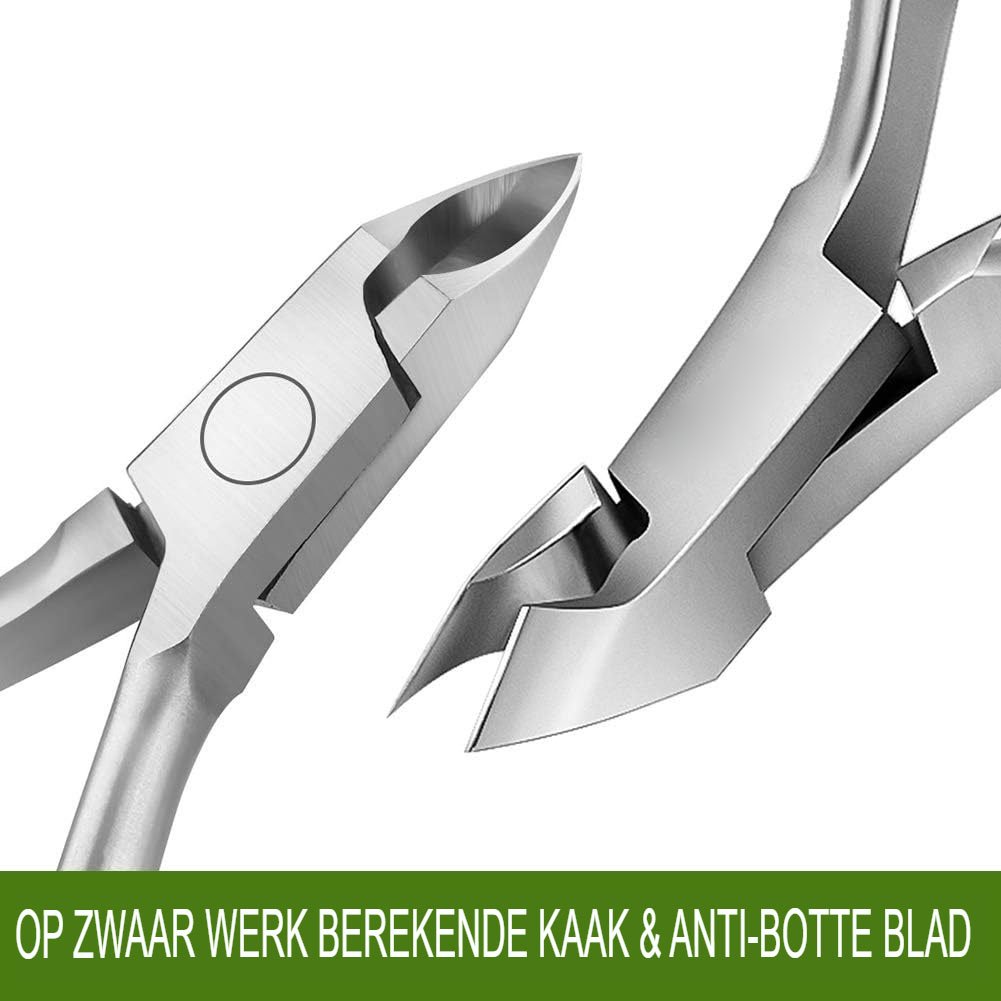 Nageltang set met nagelschaar voor manicure en pedicure van roestvrij staal