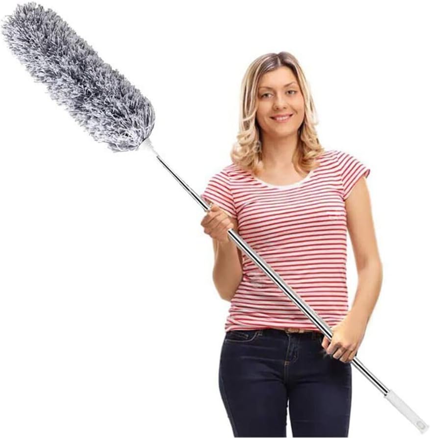 Uitschuifbare microvezelstofmop voor plafondventilator met verlengstang