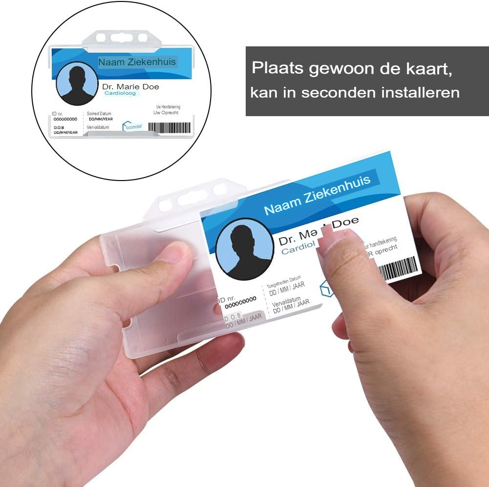 ID-kaarthouder met karabijnhaak en sleutelhanger