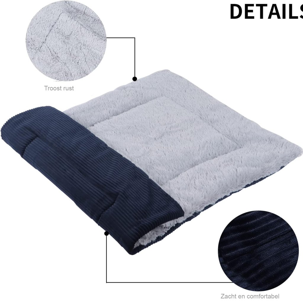 Hondenkussen met zacht warm deken, ergonomisch ontwerp en duurzaam textiel voor alle hondenrassen
