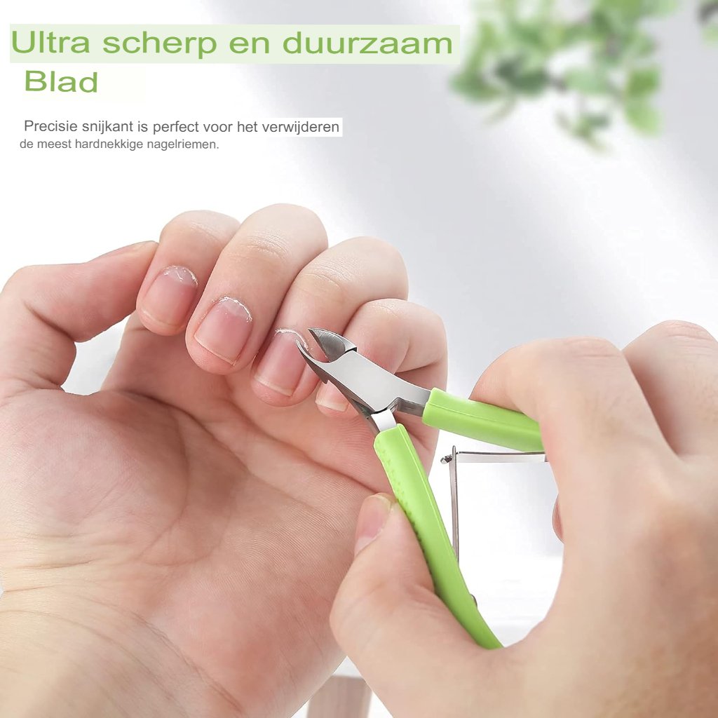 Professionele nagelriemknipper van roestvrij staal met siliconen handvat 9 mm voor manicure