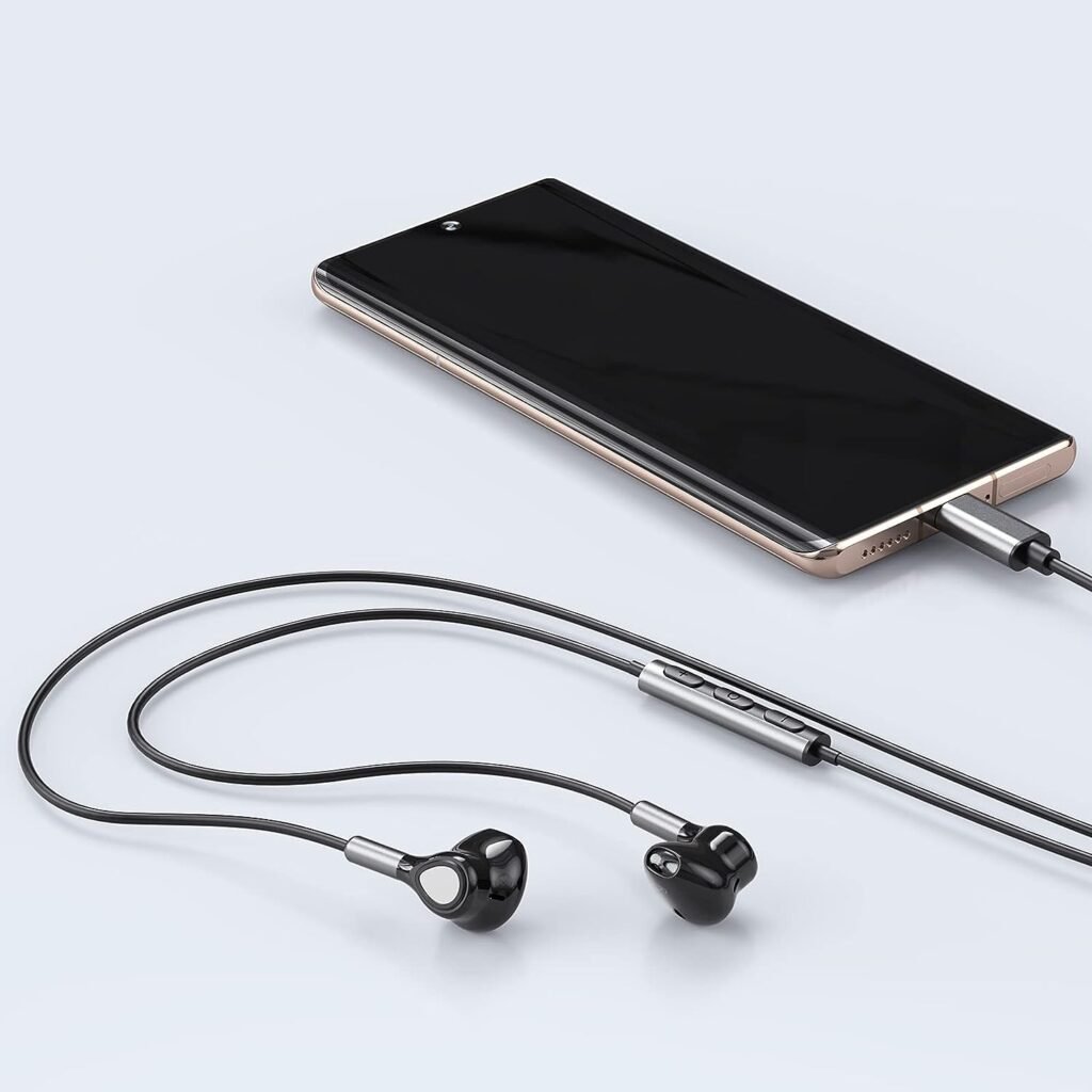 Bedrade in-ear oordopjes met microfoon voor Samsung, zwart