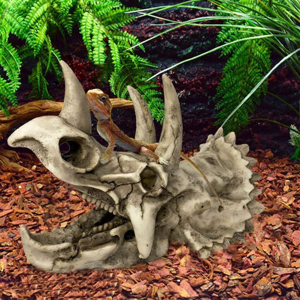 Realistische Triceratops dinosaurusdecoratie voor aquarium en reptielen