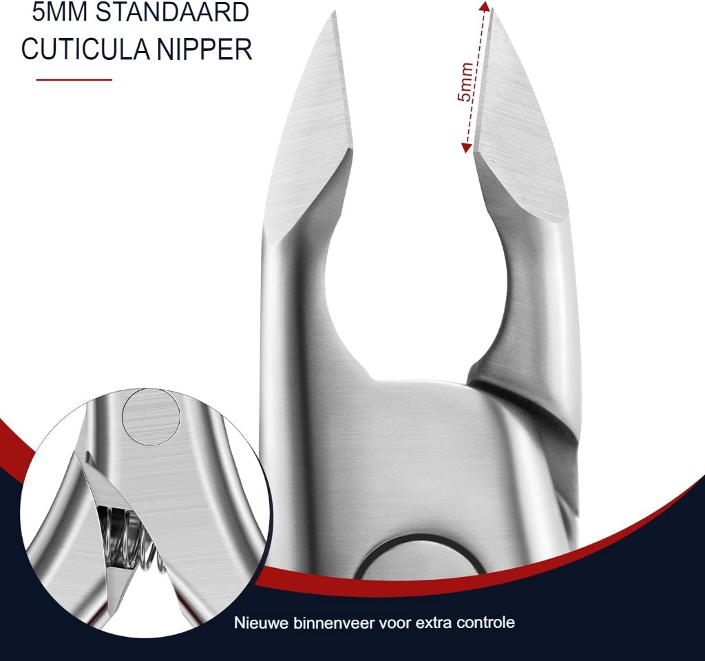 Nagelriem knipset met tang en schaar van roestvrij staal voor manicure en pedicure