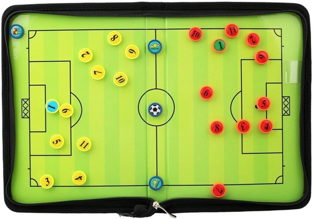 Magnetisch tactiekbord voetbal met magneten en aluminium frame 28 x 21 cm