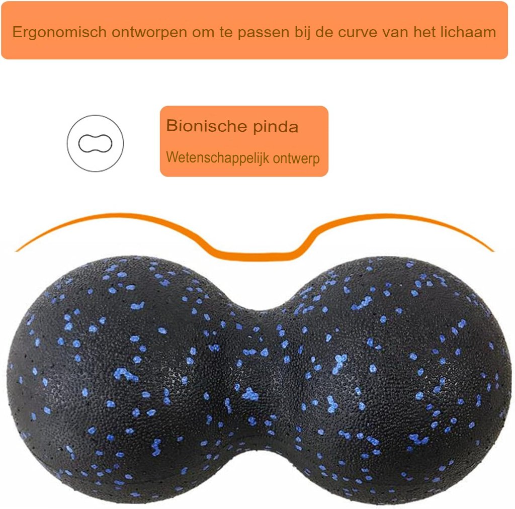 Diepe massage duo bal voor zelfmassage en fasciatraining