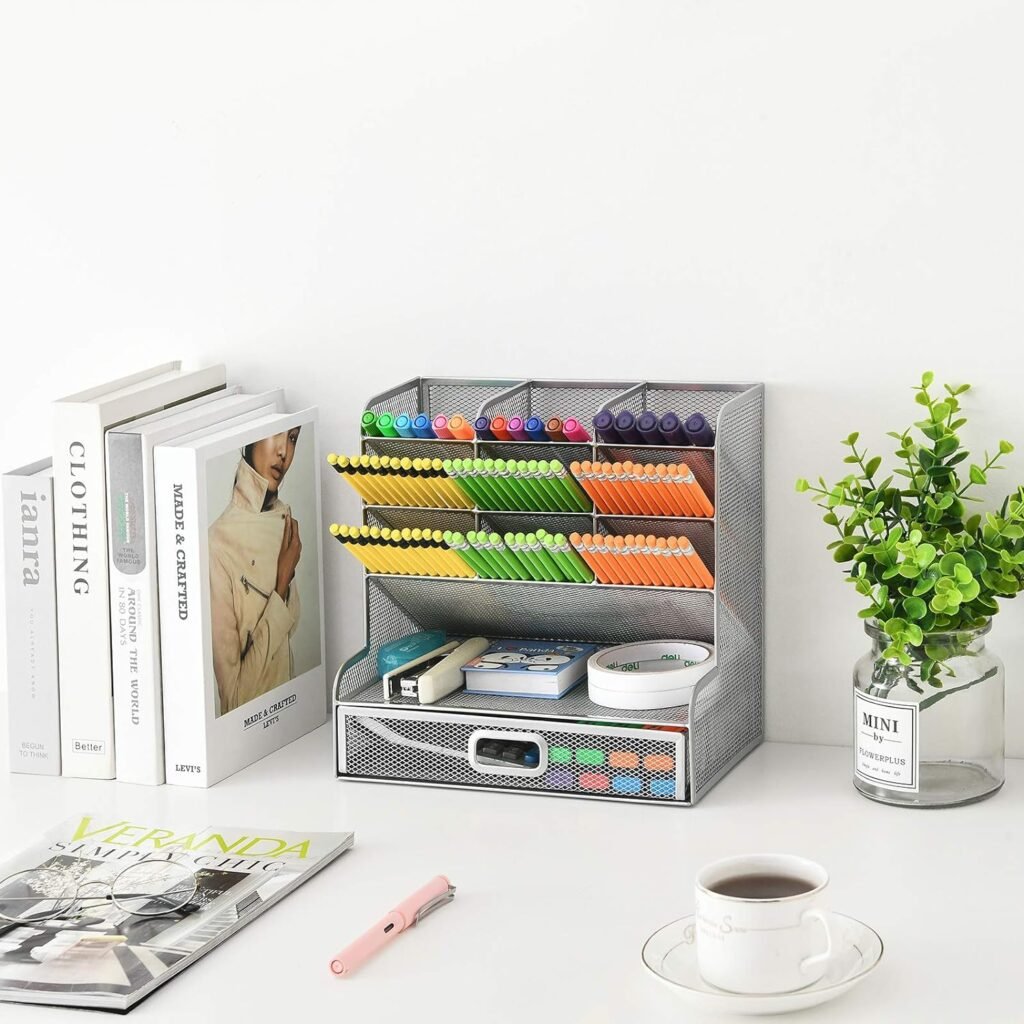 Pennenhouder - Pen Organizer voor Bureau en Kantoor - Bureau Organizer voor Pennen en Papier - Multifunctionele Opbergdoos