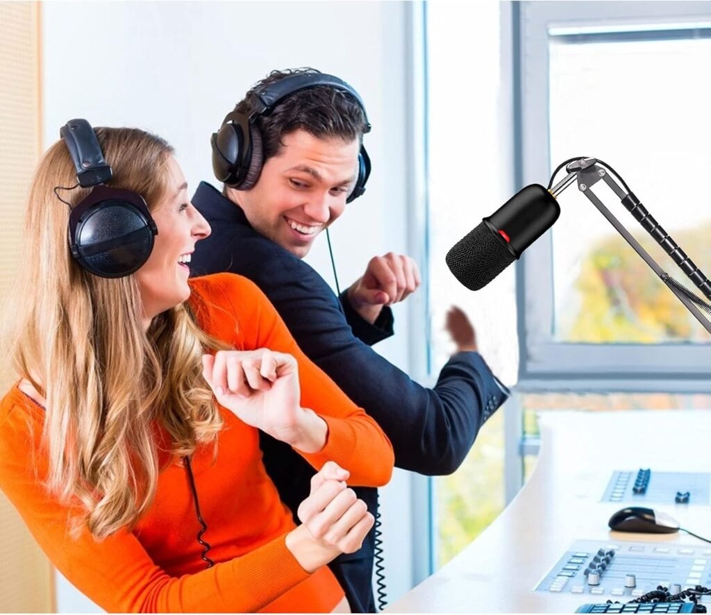 USB condensatormicrofoon zwart voor streaming en podcasting