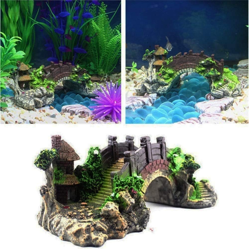 Aquariumdecoratie met schildpadontwerp en schuilplaats voor vissen en schildpadden