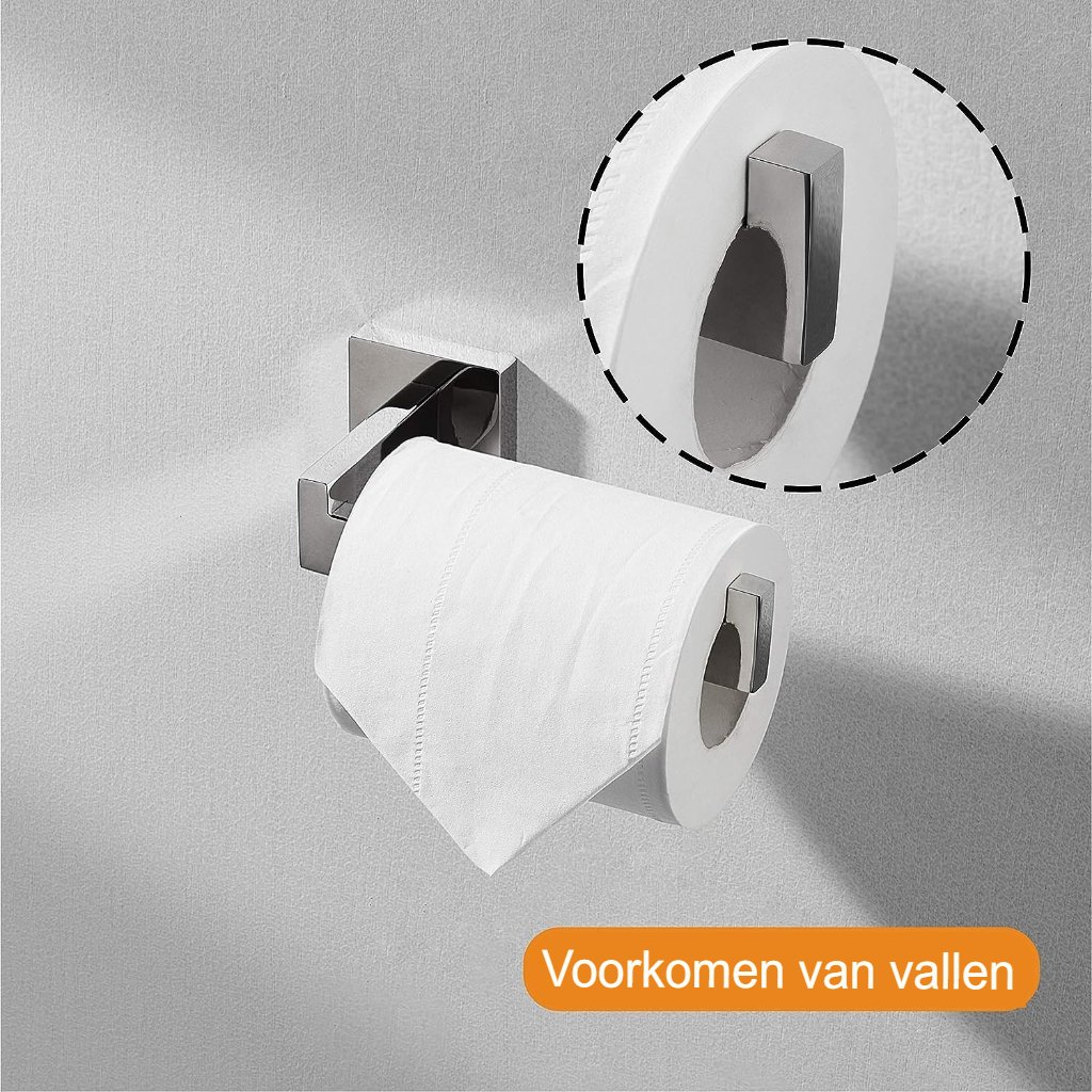 Toiletrolhouder van roestvrij staal voor wandmontage in de badkamer