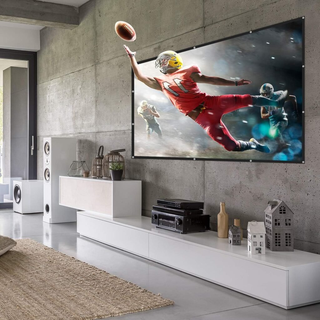 Projectiescherm 250 inch 16:9 voor thuisbioscoop, Full HD 3D 4K, opvouwbaar en draagbaar, 555 x 310 cm
