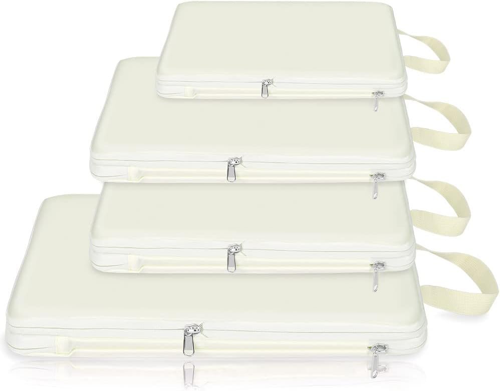 Inpakorganizer set met 4 compressiekubussen voor bagage van polyester in verschillende maten
