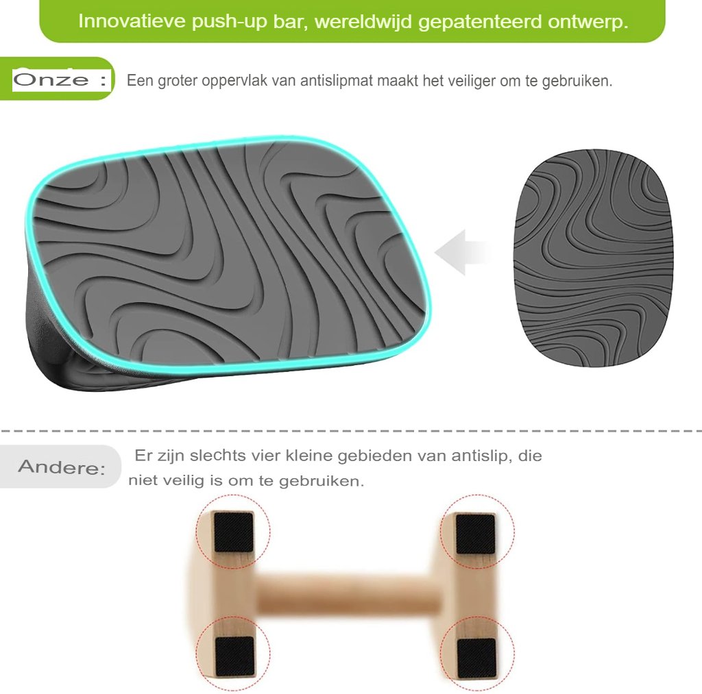 Parallettes set voor calisthenics en lichaamsgewichtoefeningen