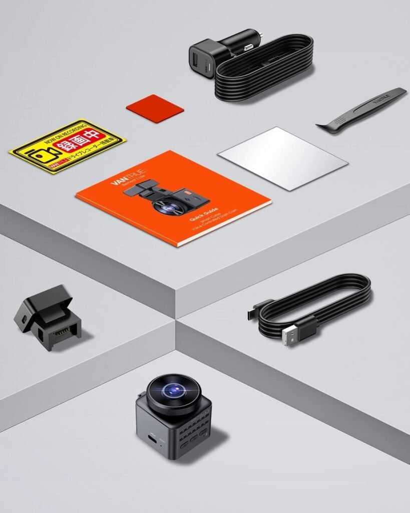 Dashcam 1080p met spraakbesturing, parkeerbewaking en 170 graden kijkhoek