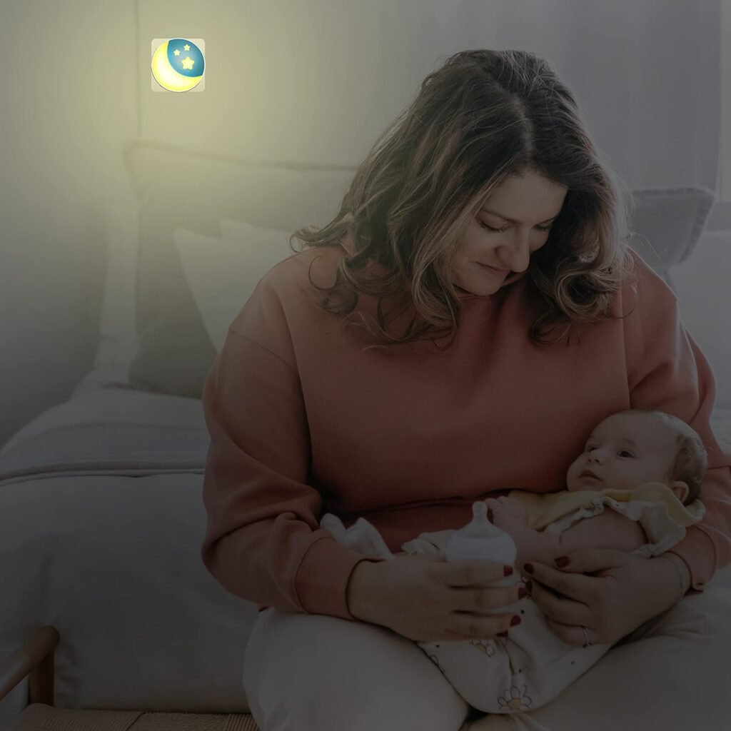 Maanmotief nachtlampje met schemersensor en zachte verlichting voor kinderen
