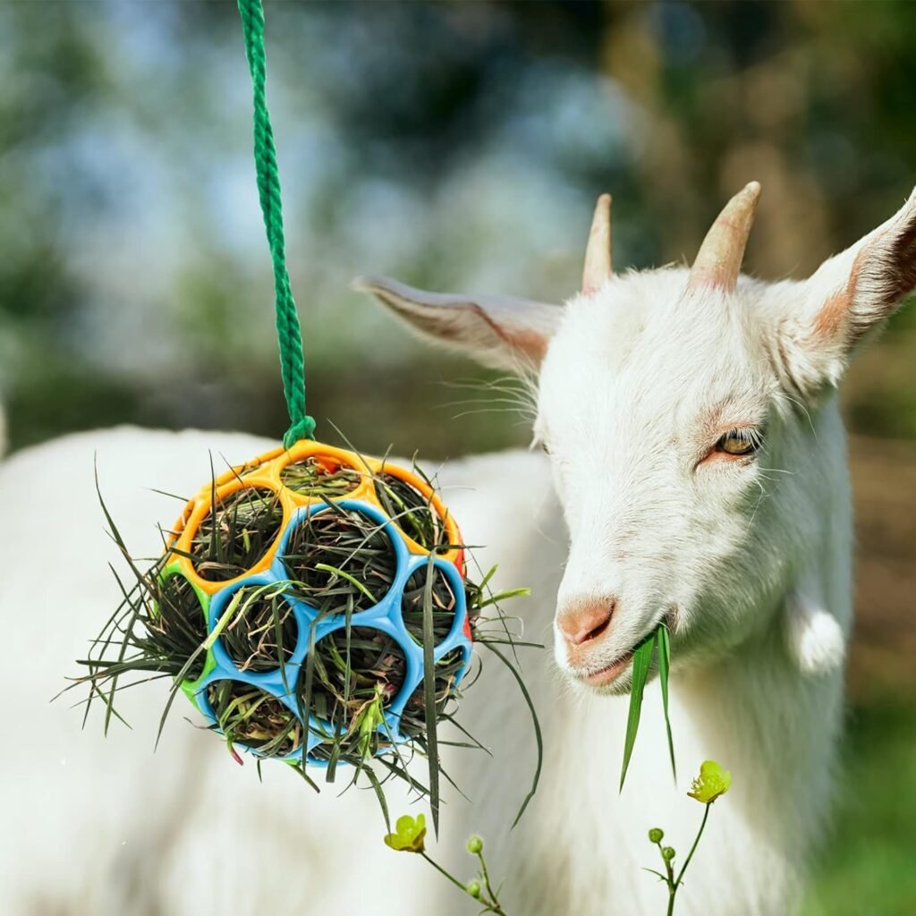 Voerbal voor paarden en geiten voor voerverrijking en stressverlichting