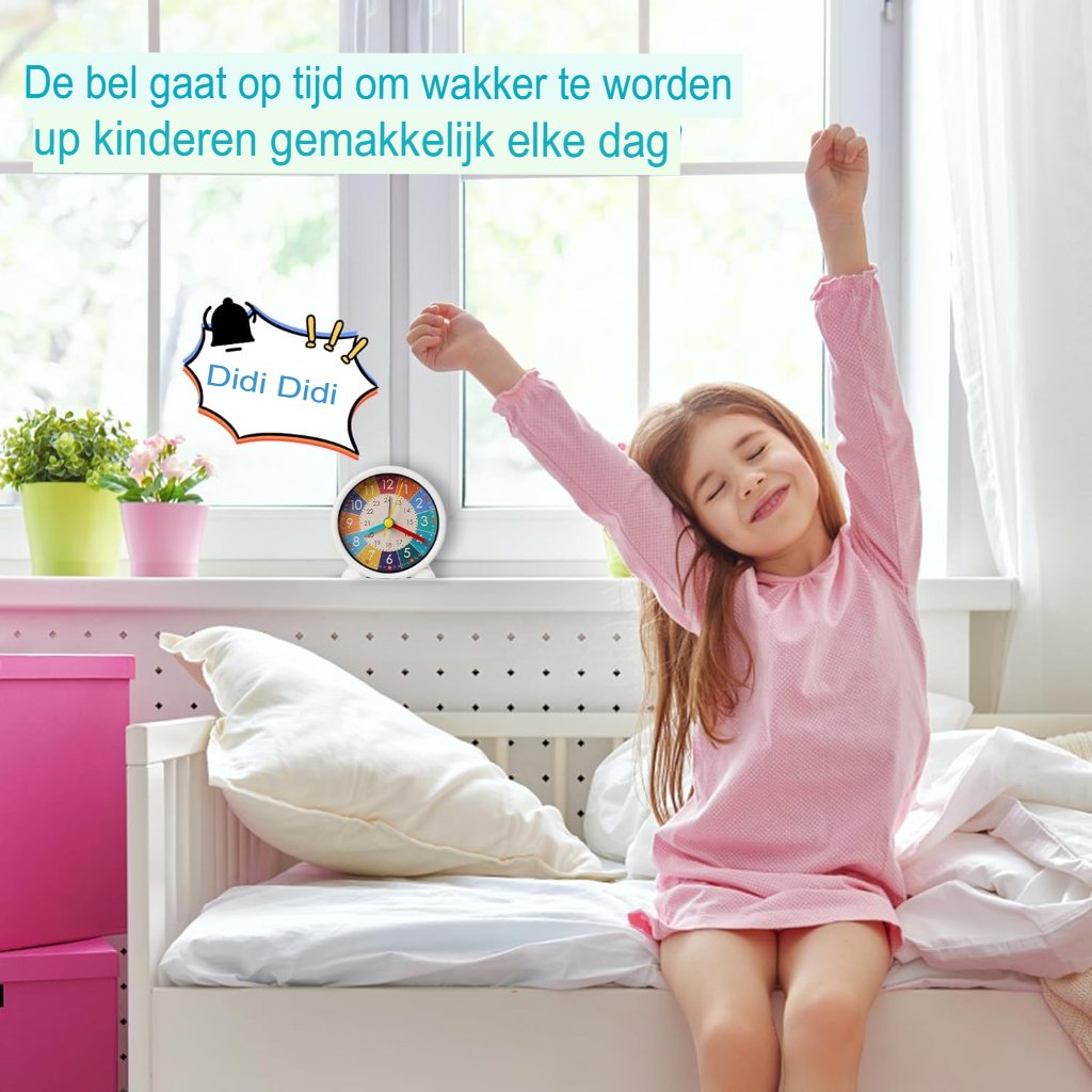 Digitale kinderwekker met kleurrijk display, educatieve kinderklok en kinderhorloge