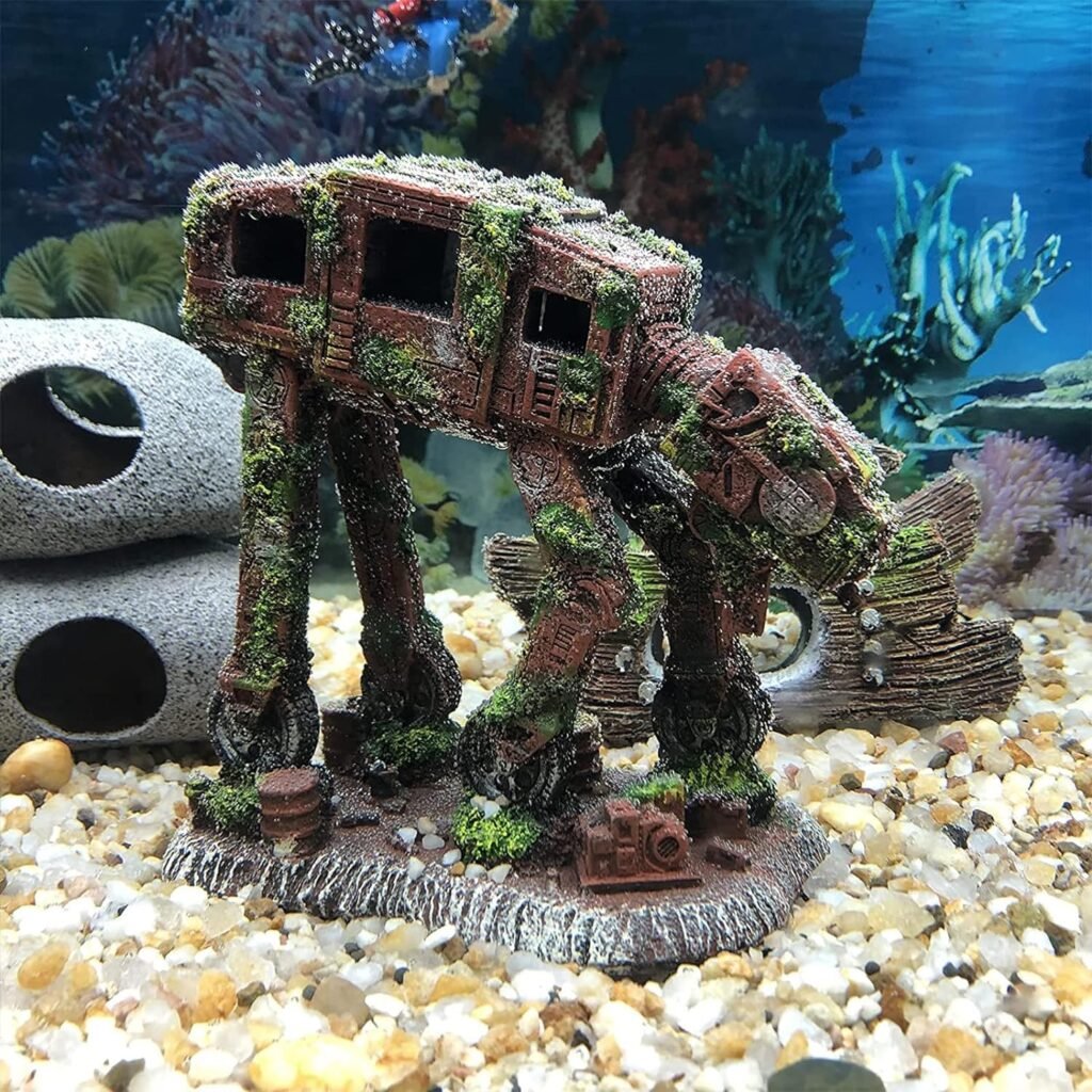 Aquarium decoratie set met kunstmatige planten en schuilplaatsen