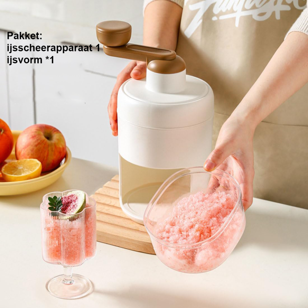 Handmatige ijscrusher voor geschaafd ijs voor thuisgebruik en restaurants