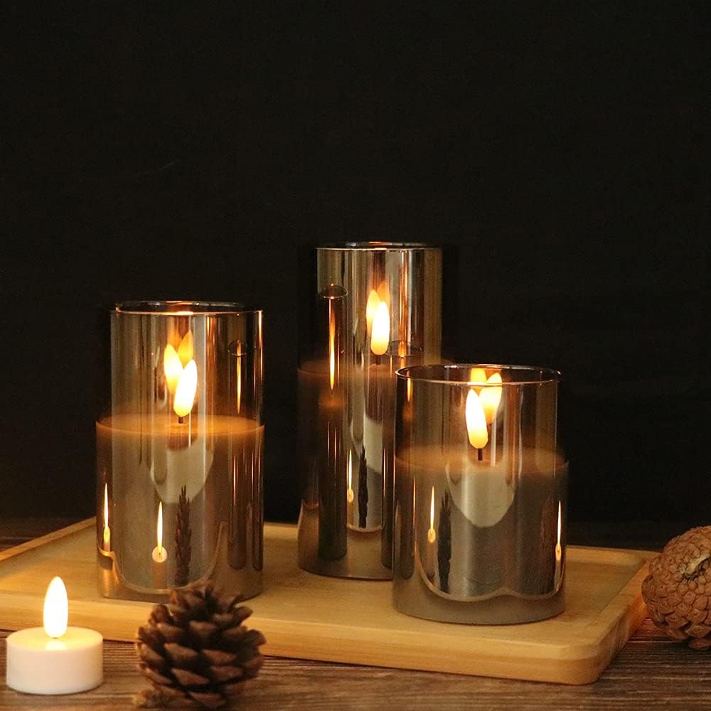 Flikkerende LED theelichtjes met afstandsbediening warm wit