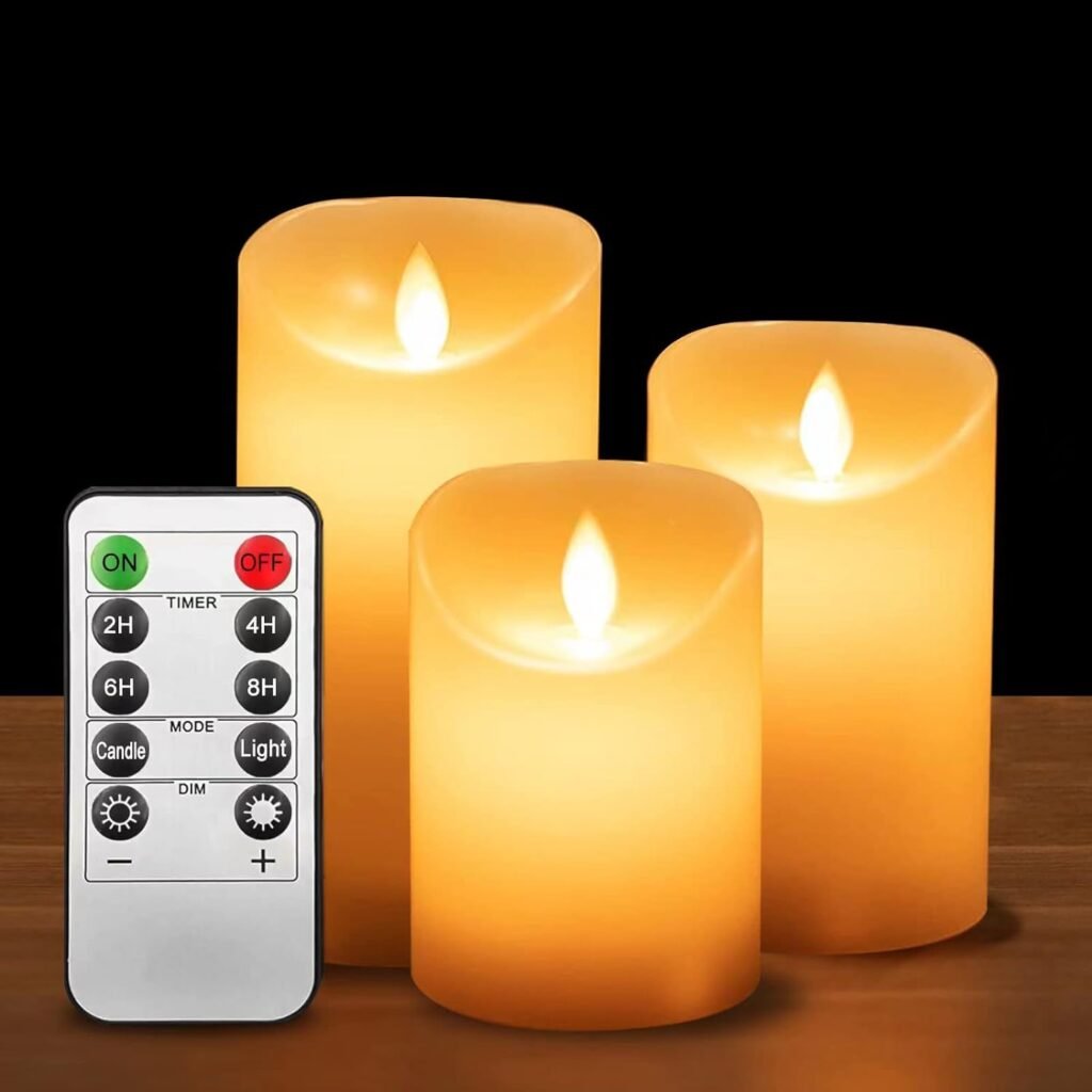 LED kaarsen met zwaaiende vlam set van 3 voor kerstlantaarns