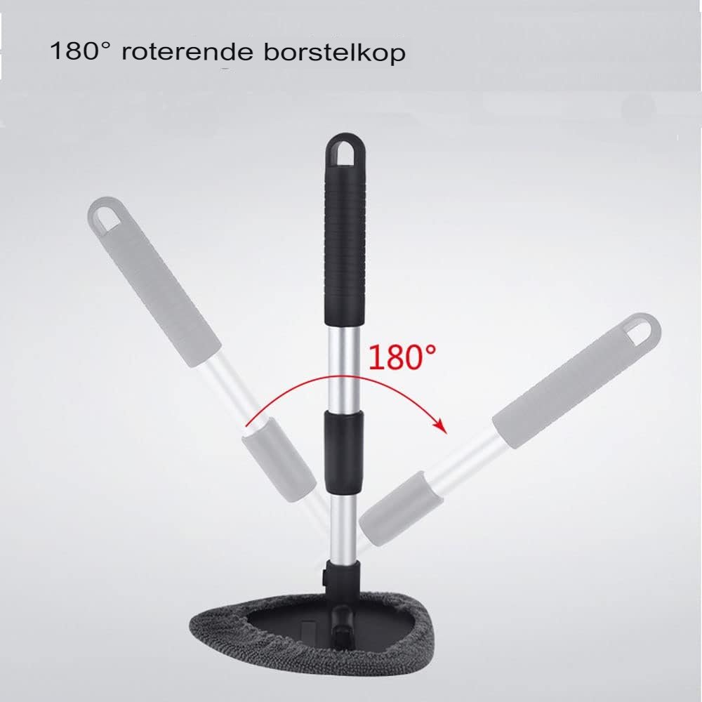 Autoruitreinigingsborstel met microvezelpads voor auto-interieur en voorruit