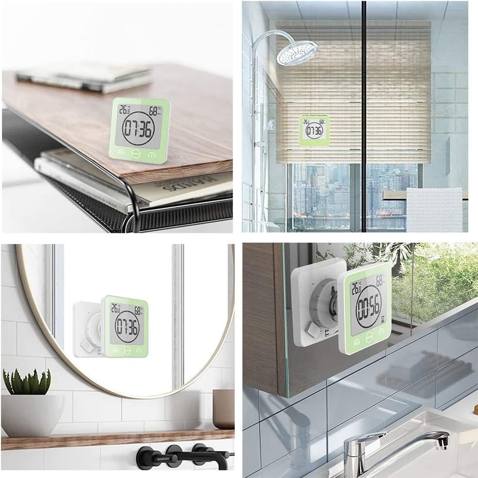 Douchetimer - Waterdichte Countdown Klok - Met Thermometer en Hygrometer - Voor Efficiënt Waterverbruik in de Badkamer