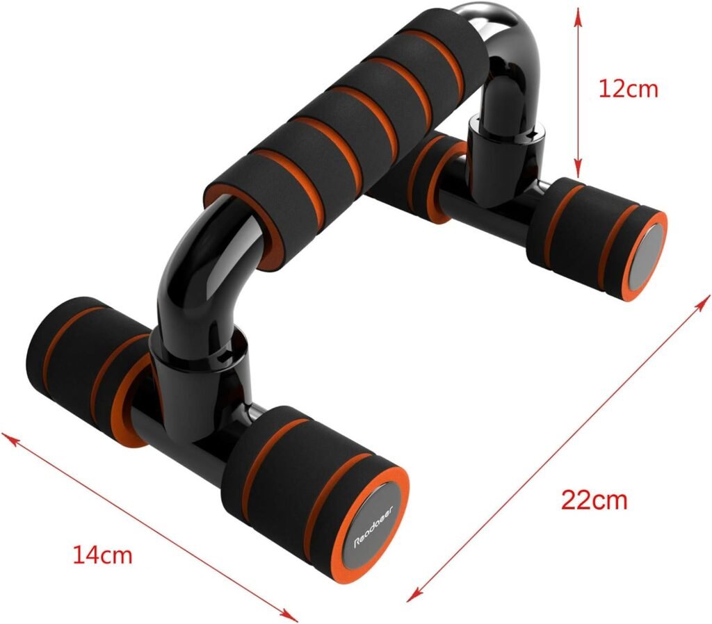 Push-up stands voor thuisfitness, ergonomische opdrukbeugels, set van 2 zwarte handgrepen