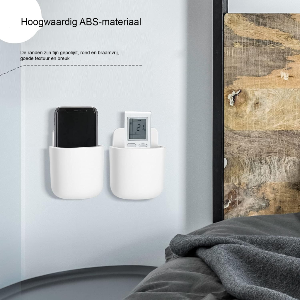 Afstandsbedieninghouder voor wandmontage - zelfklevende, ruimtebesparende houder