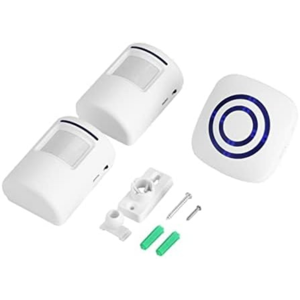 Draadloze infraroodsensor met bewegingsalarm, ontvanger en LED-lampjes