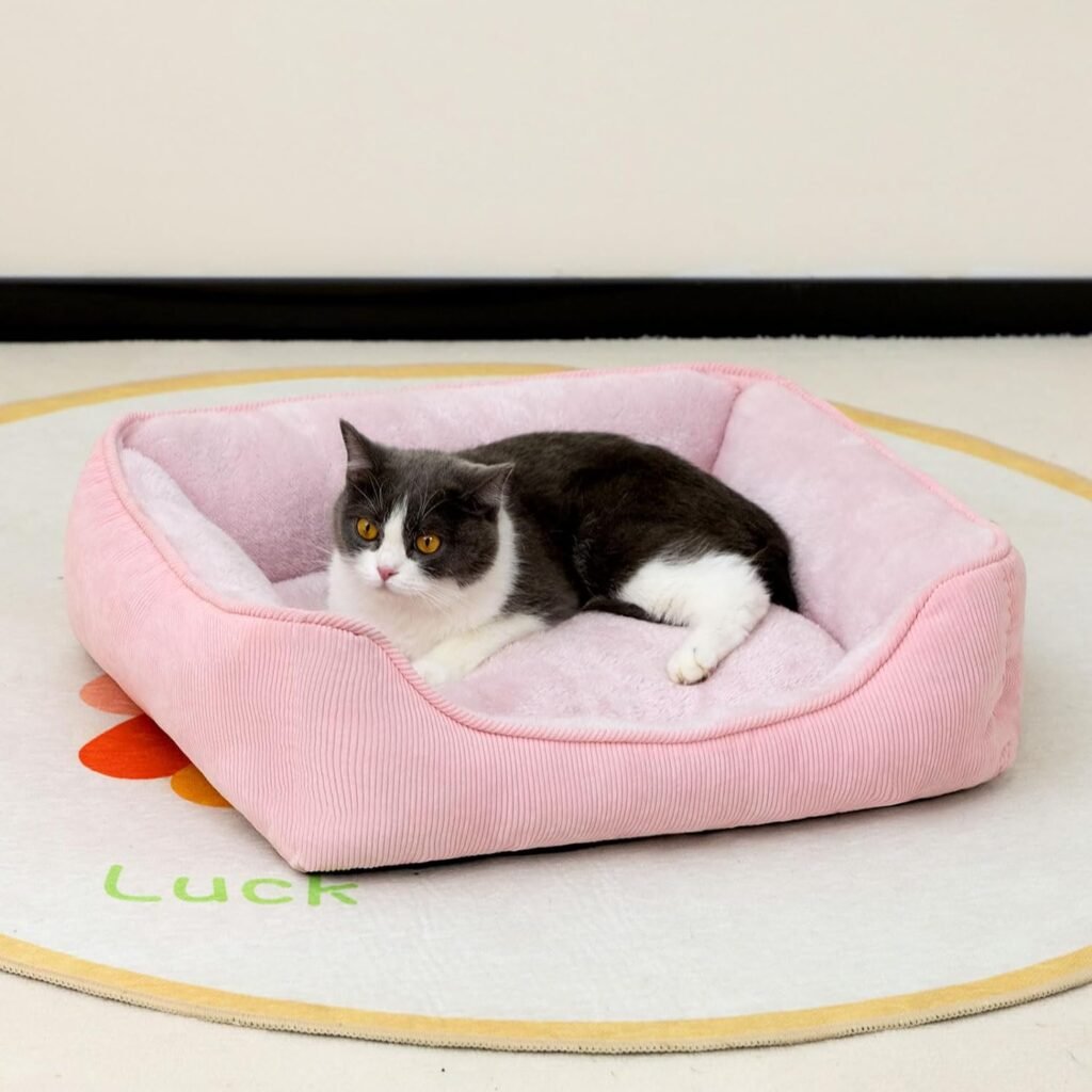 Ademend kattenbed en hondenmand met kokosvezelvulling, 74 x 44 cm