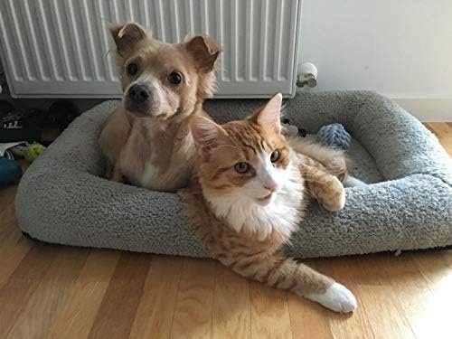 Zacht pluche huisdierbed met antislip onderkant voor honden en katten, 16 x 22 inch