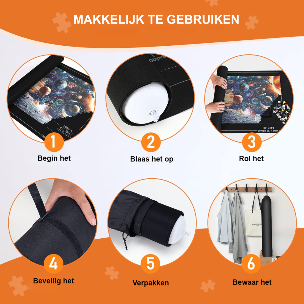 Puzzelmat set met interlocking schuimrubberen stukken voor kinderen en fitness