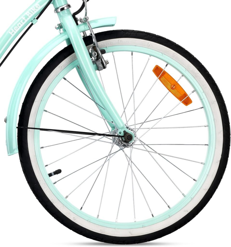 Meisjesfiets 20 inch met 6 versnellingen, V-brake remmen, bagagedrager en reflectoren
