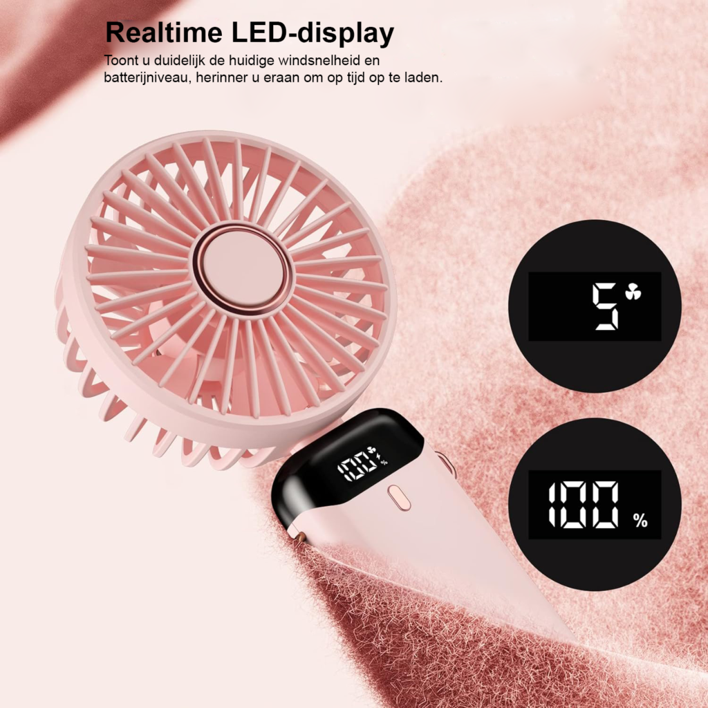 Compacte handventilator - mini USB zakventilator voor draagbare verkoeling
