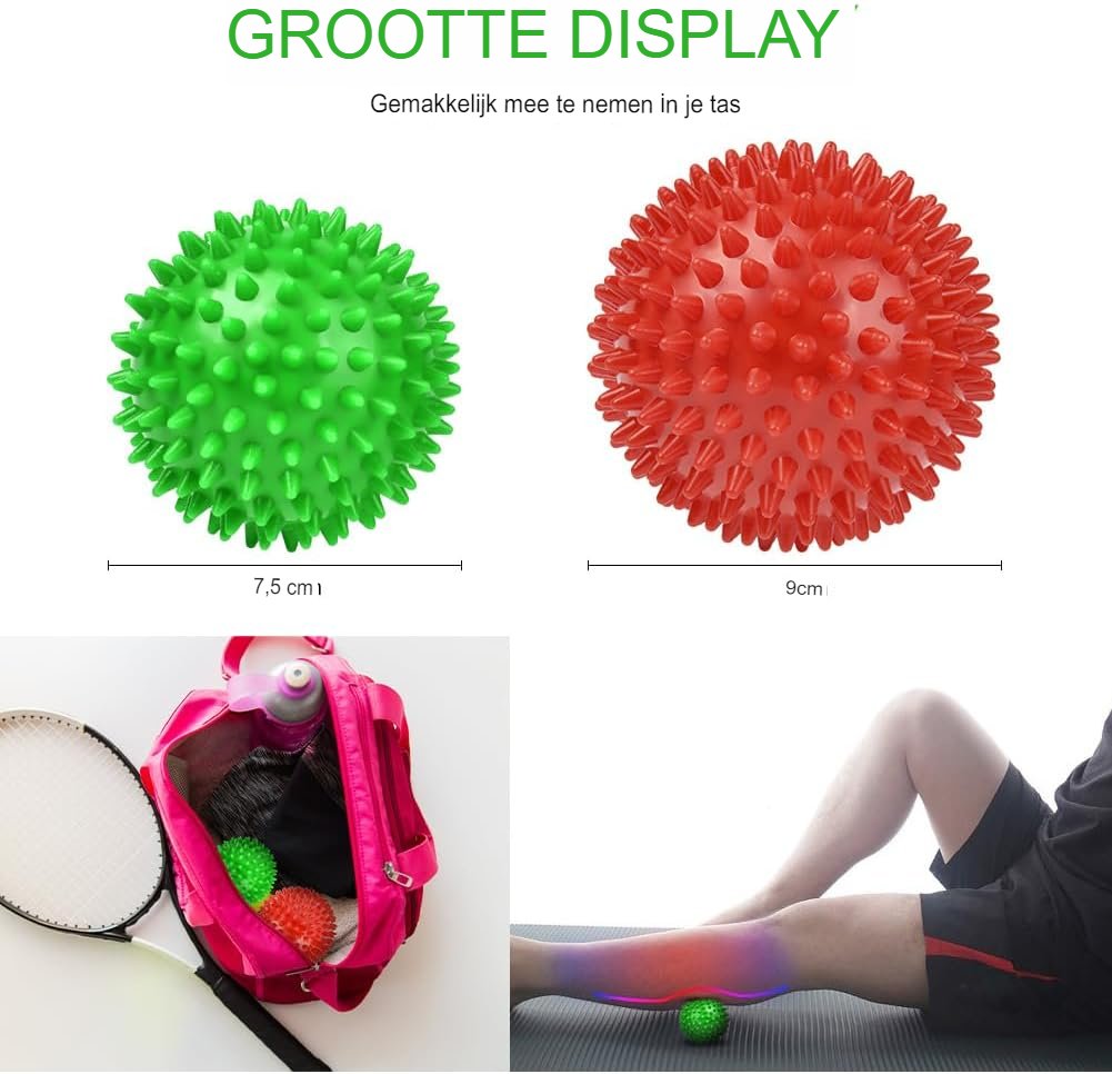 Acupressuur massagekogelset met triggerpoint ballen voor fysiotherapie en weefselmassage