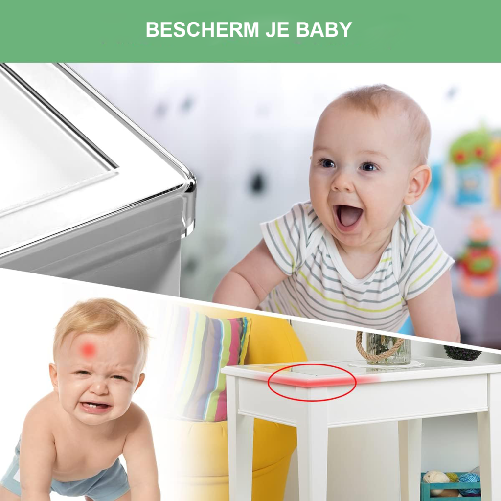 Transparante siliconen hoekbeschermer voor tafel en meubels