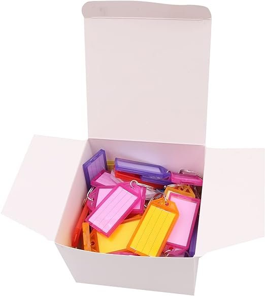 Sleutelhangers met Sleutellabels - Beschrijfbare Sleutelhanger Labels - Voor Thuis, Kantoor en Onderweg - Duurzaam en Handig