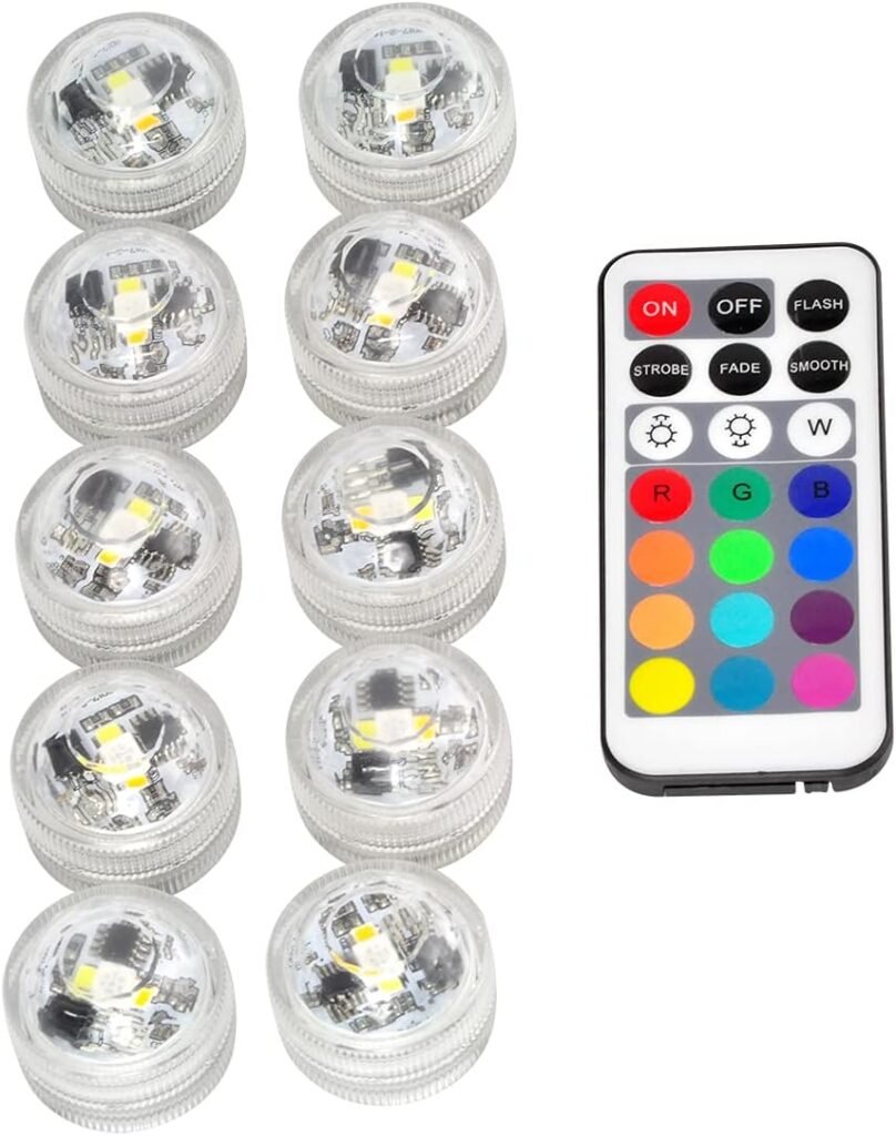 Waterdichte LED waxinelichtjes met pompoendesign, set van 10, warm wit licht, batterij-aangedreven
