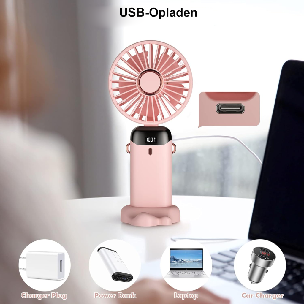 Compacte handventilator - mini USB zakventilator voor draagbare verkoeling