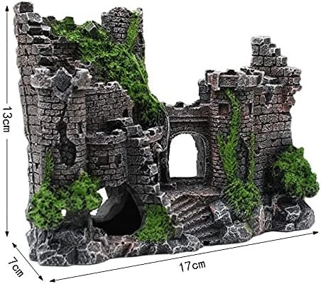 Aquarium decoratie ornamenten set met kunstmatige planten en realistisch design