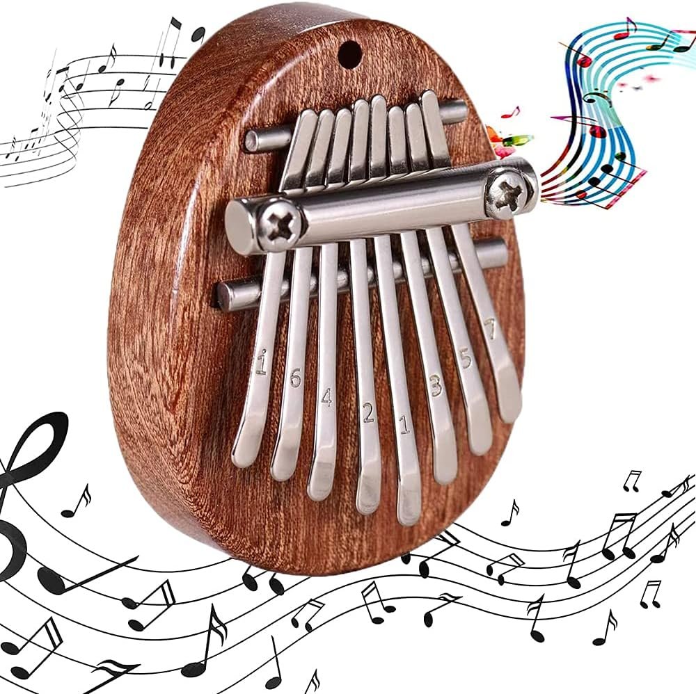Kalimba van mahoniehout met 17 tanden en draagtas voor beginners