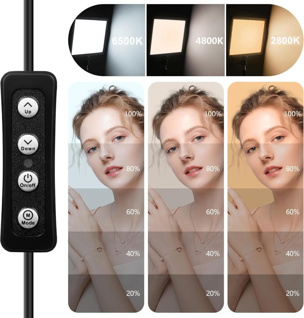 2x LED videolampenset met dimbare continuverlichting en verstelbaar statief tot 173 cm