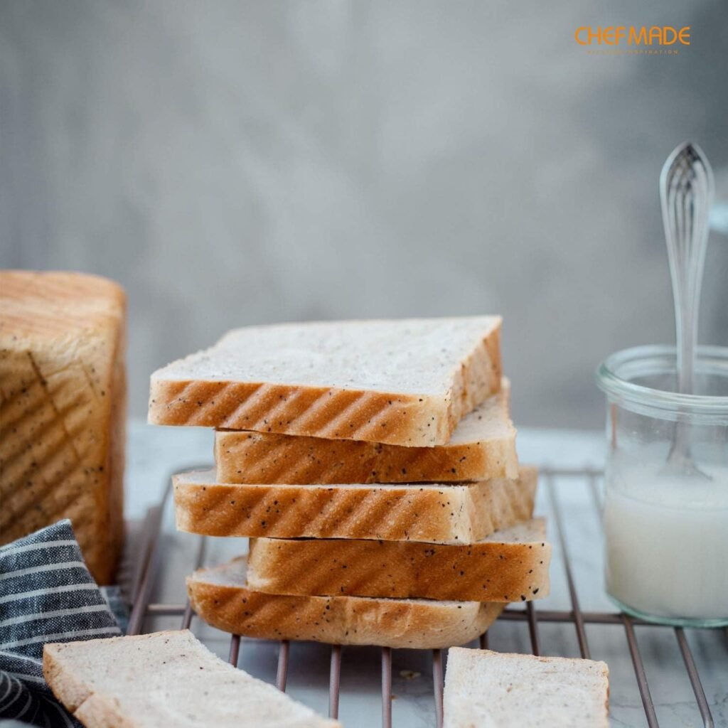 Rechthoekige broodvorm met deksel 10 x 10 x 10 cm met antiaanbaklaag voor sandwichbrood en brioche