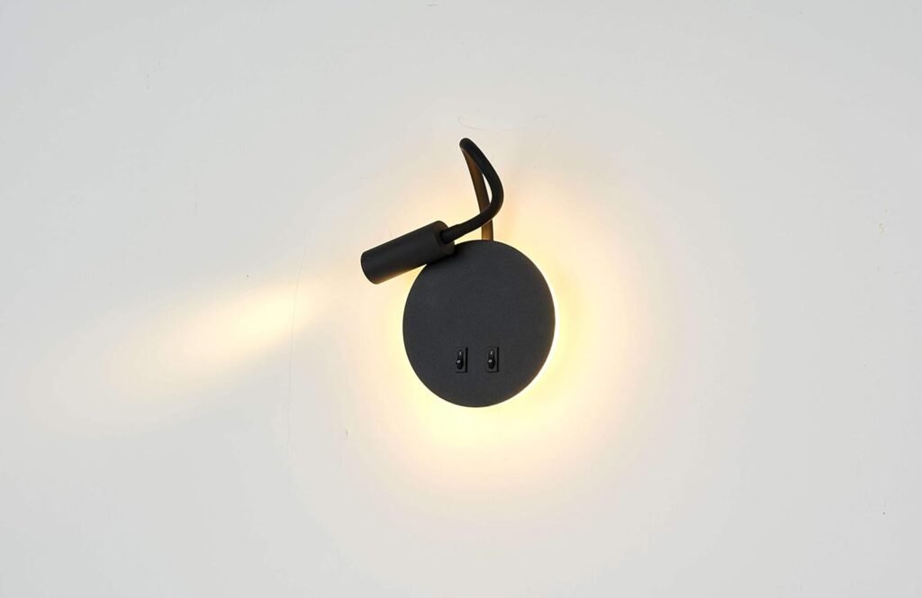 Leeslamp voor bed met flexibele arm, warm wit licht en USB-oplaadpoort