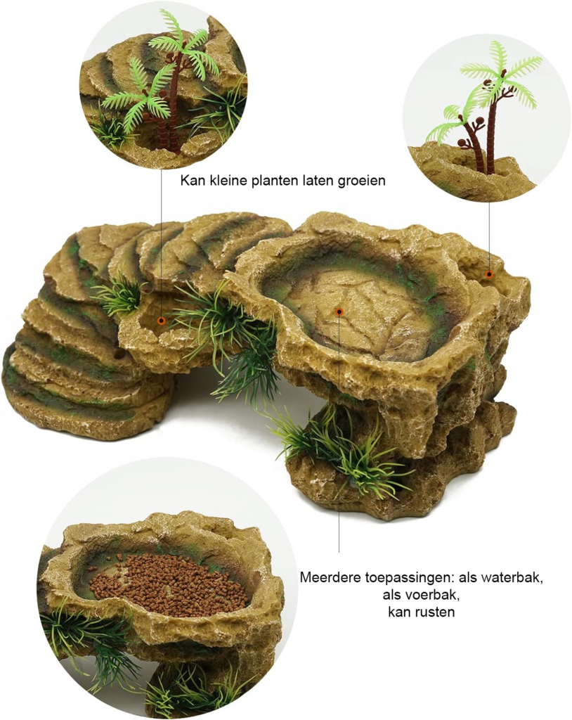 Schildpad schuilplaats van natuurlijk drijfhout voor terrarium, geschikt voor schildpadden en hagedissen, 30 x 15 x 10 cm