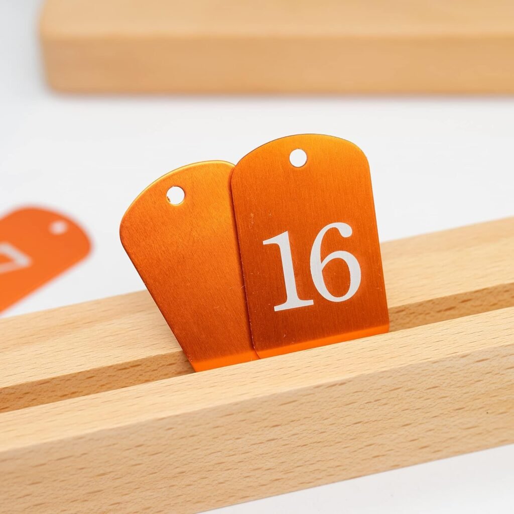 Aluminium gegraveerde nummerlabels en sleutelhangers, ID tags set voor organisatie en identificatie, compact formaat, set 1-10