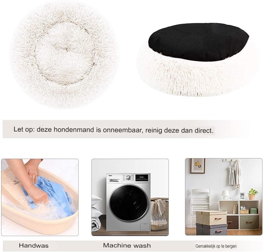 Pluche Huisdierenbed - Comfortabel Katten- en Hondenbed - Knusse Slaapplek - Makkelijk Schoon te Maken