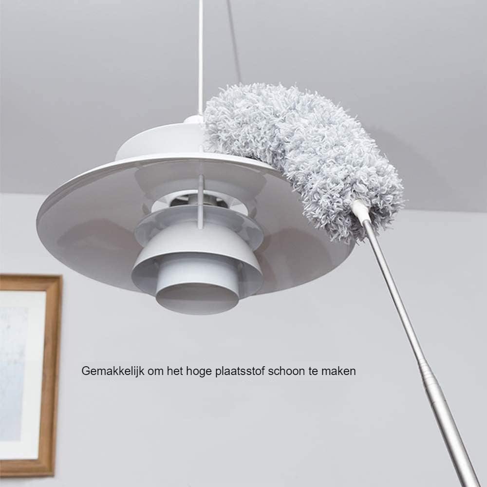 Uitschuifbare microvezelstofmop voor plafondventilator met verlengstang